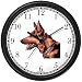 German Shepherd Dog Wall Clock by WatchBuddy Timepieces (Black Frame)