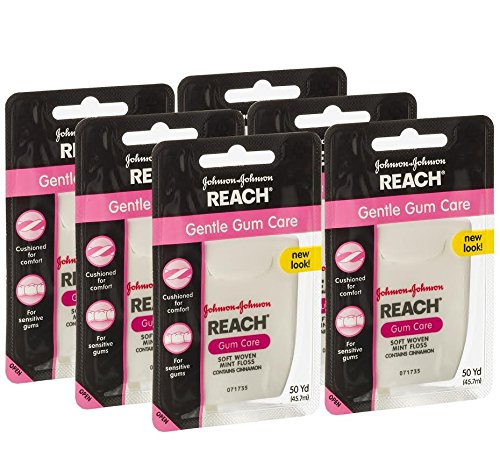 Reach-Gentle-Gum-Care-Woven-Mint-Dental-Floss-With-Hint-of-Cinnamon-Flavor-50-Yard-Dispensers-Pack-of-6