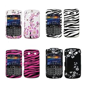 Premium Design Cell Phone Hard Cover Case for Blackberry Bold 2 9700 Onyx (Choose from 5 Designs; Black/White Zebra, Hot Pink/Black Zebra, Spring Flowers, Carbon Fiber Stars, Midnight Flowers)