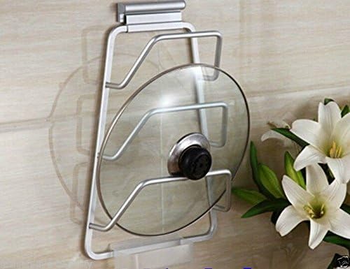 Alu Kitchen Space Saver Cabinet Door Pot Pan Lid Holder Rack Organizer Storage