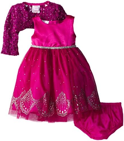 Blueberi Boulevard Baby-Girls Newborn Dress with Cardigan