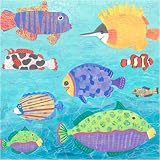 School Of Fish Canvas Reproduction