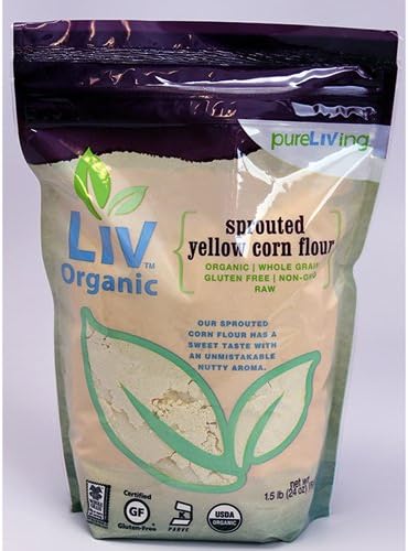 Sprouted Yellow Corn Flour, Organic, Gluten Free - 24 oz (Pack of 6)
