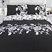 Kensington Black & White Floral Super King Size Duvet Quilt Cover Bedding Set