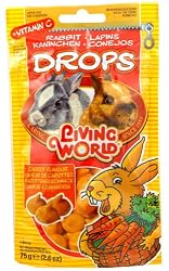Hagen Living World Drops Rabbit Treat, 2.6-Ounce, Carrot