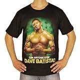 Mens Dave Batista Commemorative Wrestling Short Sleeve T Shirt / Tee