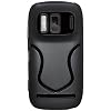 Amzer AMZ93943 Soft Gel TPU Gloss Skin Fit Case Cover for Nokia 808 PureView - Retail Packaging - Black