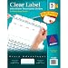 Avery Index Maker Clear Label Dividers with 5 White Tabs 25 Count (11446)