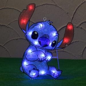 【クリックで詳細表示】タカショー ディズニー 2Dスタンドソフトモチーフライト スティッチ