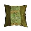 Handmade Deluxe Two-Tone Cushion Cover / Pillow Sham With Traditional Oriental Brocade