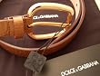 Dolce & Gabbana "Bronzo" Ladies Leather Designer Belt (Authentic D&G Article BC0752- Women's)