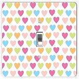 Rikki Knight Pastel Candy Hearts-Single Toggle Light Switch Plate