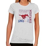 NCAA SMU Mustangs Ladies Fighting Pride Burnout T-Shirt - White