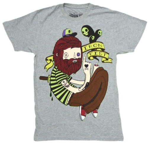  Iron Fist - Sad Mascot Mens T-Shirt in Grey