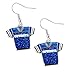 NFL Dallas Cowboys Women's Jersey Dangle Glitter Earring Set, One Size, Multicolor