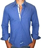ENGLISH LAUNDRY Scott Weiland Mens Long Sleeve Woven Button Front Dress Shirt Blue Plaid