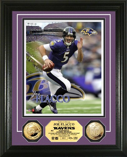 NFL Baltimore Ravens Joe Flacco 24KT Gold Coin Photo Mint