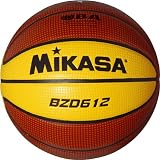 ＜バスケットボール＞MIKASA(ミカサ) 検定球6号 茶/クリームイエロー 手に優しいソフトグリップ BZD612