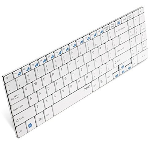 ZaKitane Rapoo Blade Series E9070 2.4Ghz Wireless Ultra-Slim Keyboard - White
