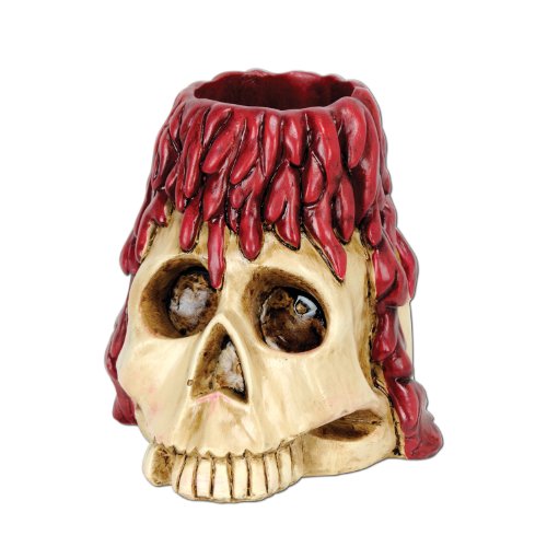 Beistle Skull and Candle Tea Light Holder, 6-Ounce