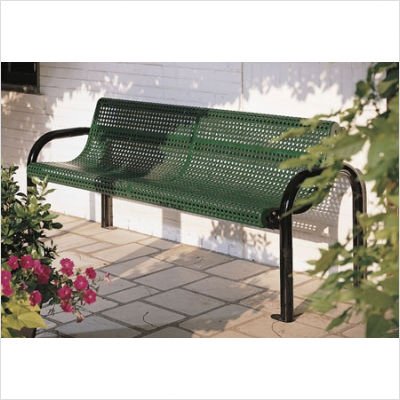 6' Perforated Contour Bench Finish: Red, Legs: Portable, Patterns: Honeycomb