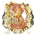 Brielle's Designer Style Cocktail Ring - Gold Tone