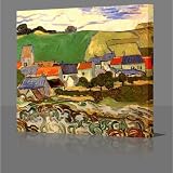 VINCENT VAN GOGH VIEW OF AUVERS STUNNING Gallery Framed Canvas Art Print Ready To Hang NEW Floral Flowers