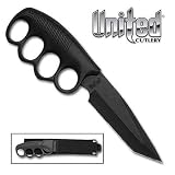 United Cutlery Black Sentry Knuckle Tanto Knife Serrated Version