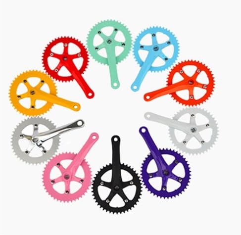 Ricco shop Inbike Fixed Gear Bike 44T High Strength Steel Crankset Color white