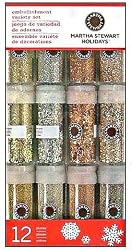 Martha Stewart Glitter Golden Woodland 12 Piece Set