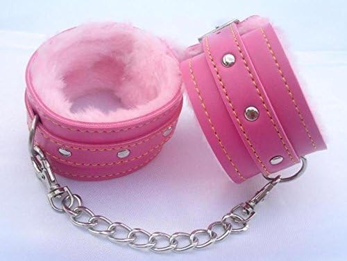 LoJe Slave Hand Ring Handcuff Restraint Chain , pink