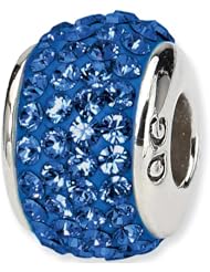 Reflection Beads Silver Medium Blue Colorful Bead MADE WITH SWAROVSKI ELEMENTS