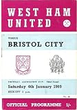 West Ham United v Bristol City football programme (Hammer) 4th Jan. 1969