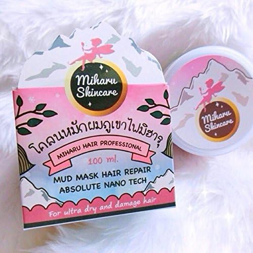Miharu Hair Professional Mud Mask Hair Repair Treatment for Ultra Dry and Damage Hair 100 Ml. (Pack of 2)