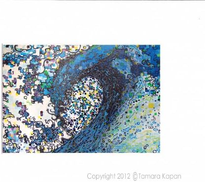 5 x 7 Matted Abstract Art Print by Tamara Kapan titled "Finding Peace" - fits an 8 x 10 inch frame