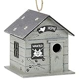 VOGELHAUS NO CATS NISTKASTEN REINIGUNGSKLAPPE HOLZ