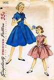 Simplicity 1495 Sewing Pattern Dress Full Skirt Size 12