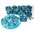 12 Green Brocade Jewelry Pouches Drawstring Gem Necklace Bags 8"