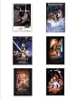 Star Wars Deluxe Set of 6 Movie Posters From ALL the Star Wars Movies