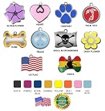 Custom Engraved Stainless Steel with Enamel Pet I.D. Tag