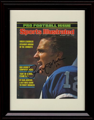 Framed Roger Staubach Sports Illustrated Autograph Print - Dallas Cowboys - 9/4/1978