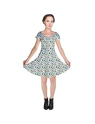 Polyester/Spandex General Print Cap Sleeves Stretchy  Dress