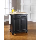 Crosley Furniture KF30021DBK Cambridge Portable Kitchen Island