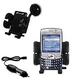 Gomadic for the PalmOne Treo 750 - PalmOne Treo 750 Flexible Auto Windshield Holder with Car Charger - Uses Gomadic TipExchange