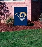 ST. LOUIS RAMS OFFICIAL LOGO GARDEN FLAG + STAND