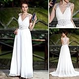 IMAGE OF Sleeveless Sweep/Brush Train Chiffon Beaded Pleated Evening Dress, Wedding Dress, Bridal Gown, 38852 L