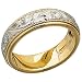 18K Yellow Gold and Platinum Hand Engraved Ladies' Wedding Band