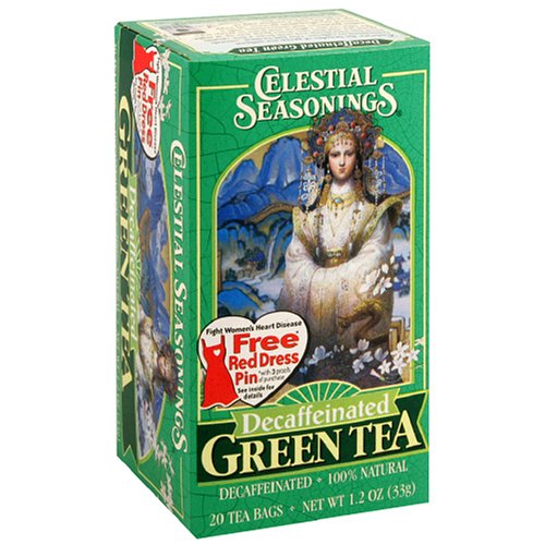Celestial Seasonings Green Tea, Decaf, Tea Bags, 20-Count Boxes (Pack of 6) by Celestial Seasonings