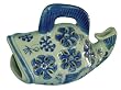Blue and White Antique Finish Porcelain Fish Basket