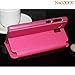 Nacodex® - Lenovo Golden Warrior A8 A806 - Pudini® [Flip Cases] Slim Filp View Stand Genuine Leather Cover Case [ View Window ] Pu Leather, Fold Stand & Windown Open Case [ Easy to Fit 2015 ] (Lenovo A8 Golden Warrior / A806 (Red))